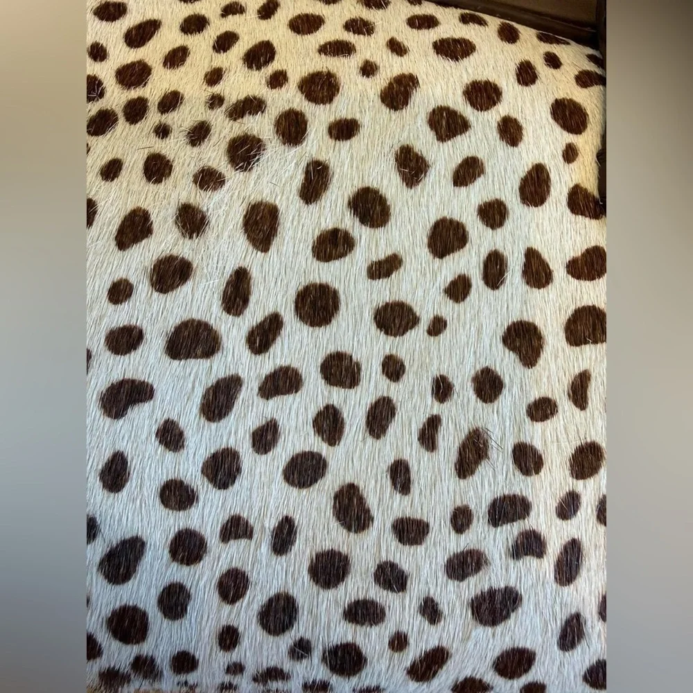 NWT House of Harlow 1960 Spotted Calf Hair Baguette Shoulder Bag Cow Print